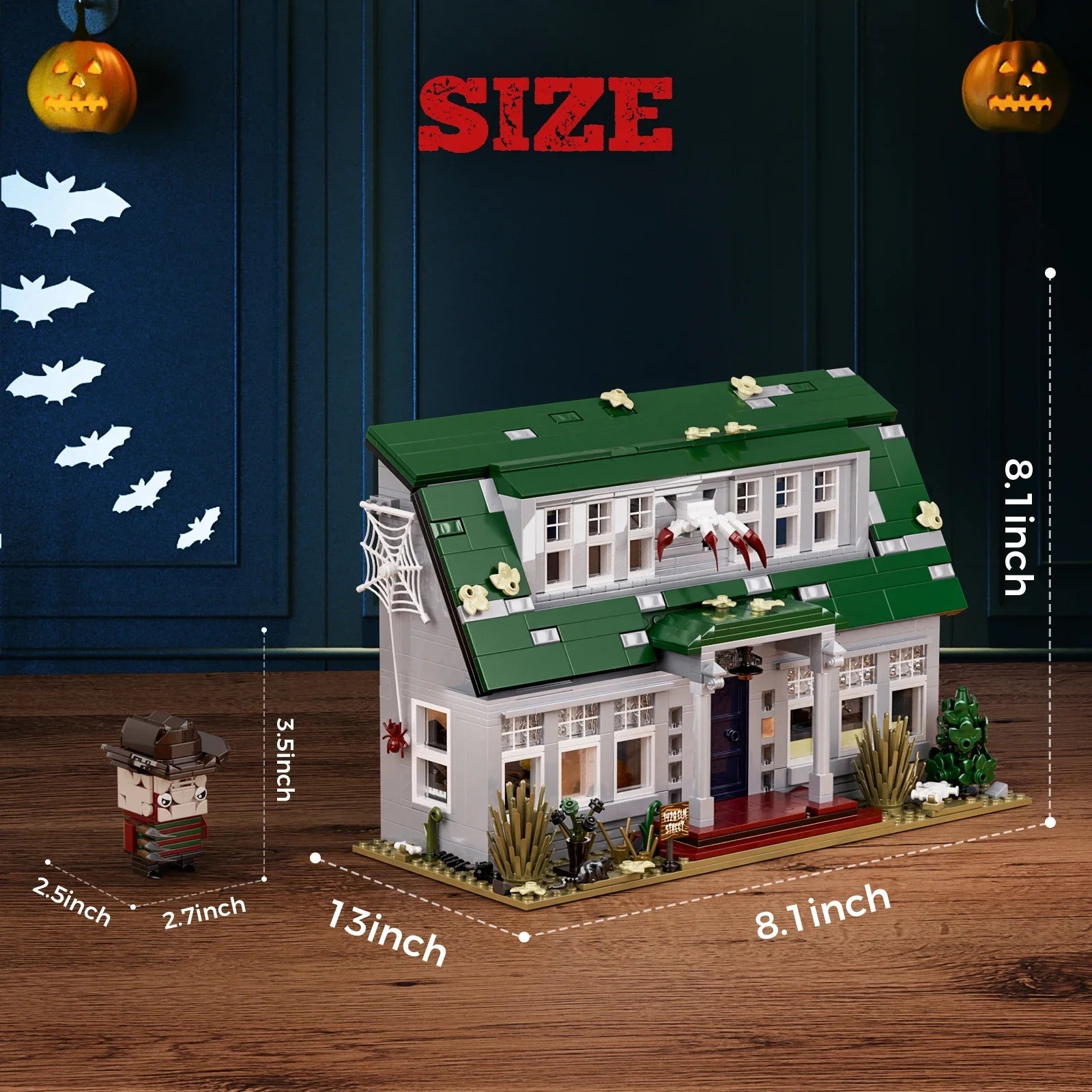 Spooky Freddyed House Building Kit - Halloween Decor for Adults - silverfoxgoods